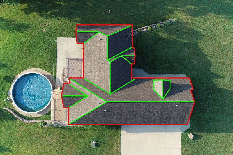 A home that had roofing measurement drone services in OK